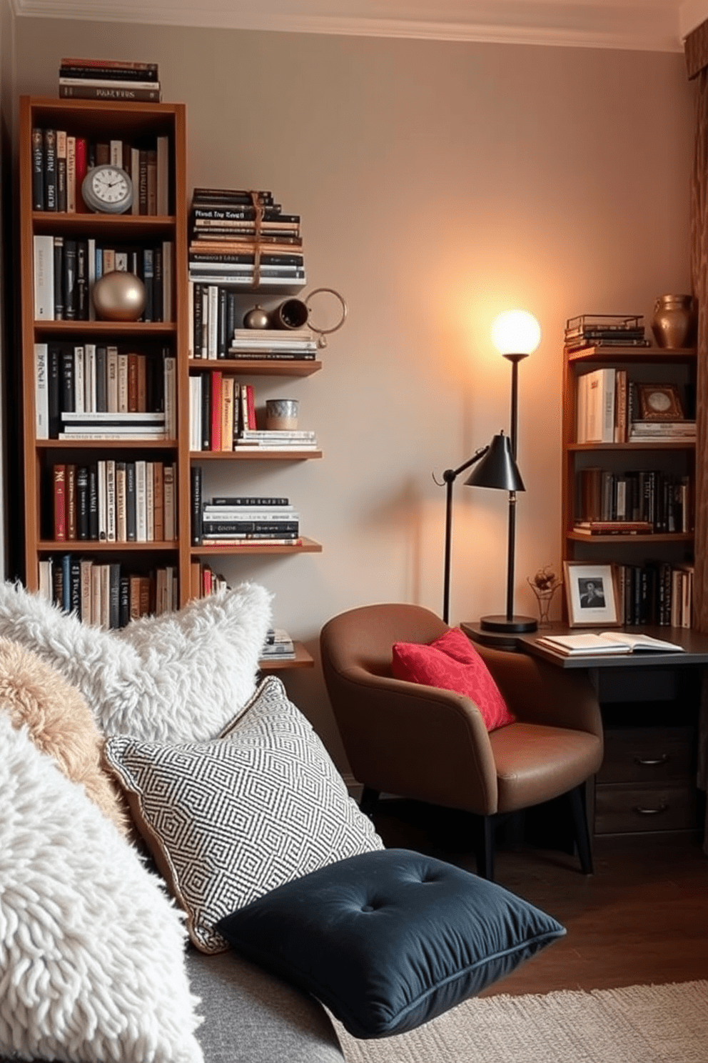 Small Home Library Design Ideas 11