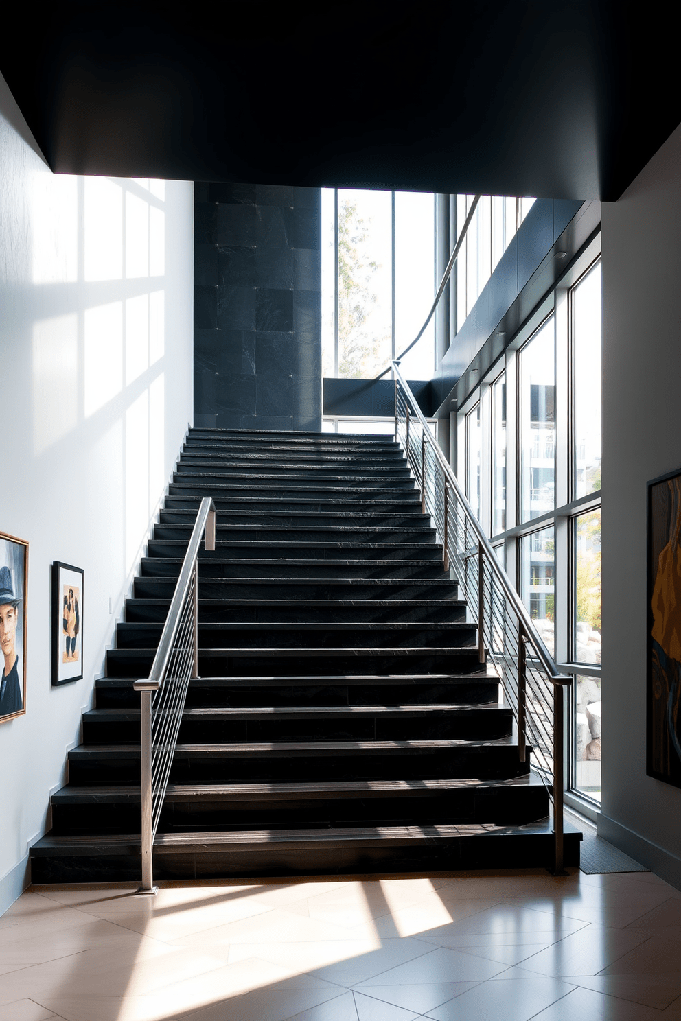 Black Staircase Design Ideas 11
