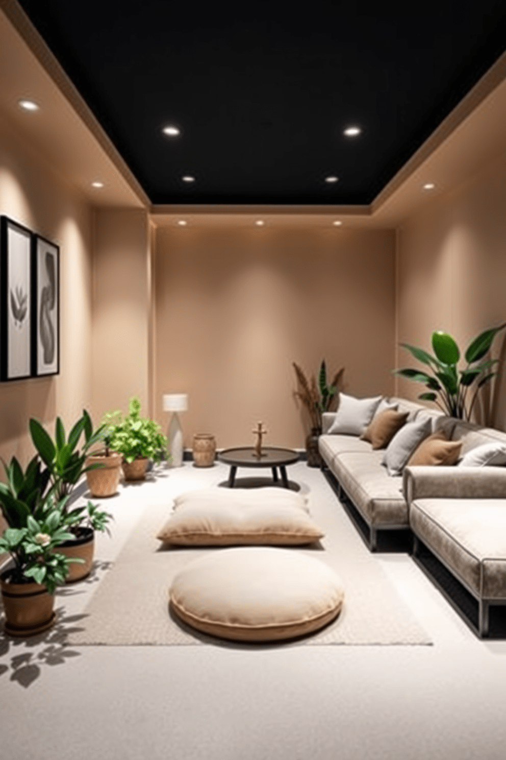 L Shaped Basement Design Ideas 11
