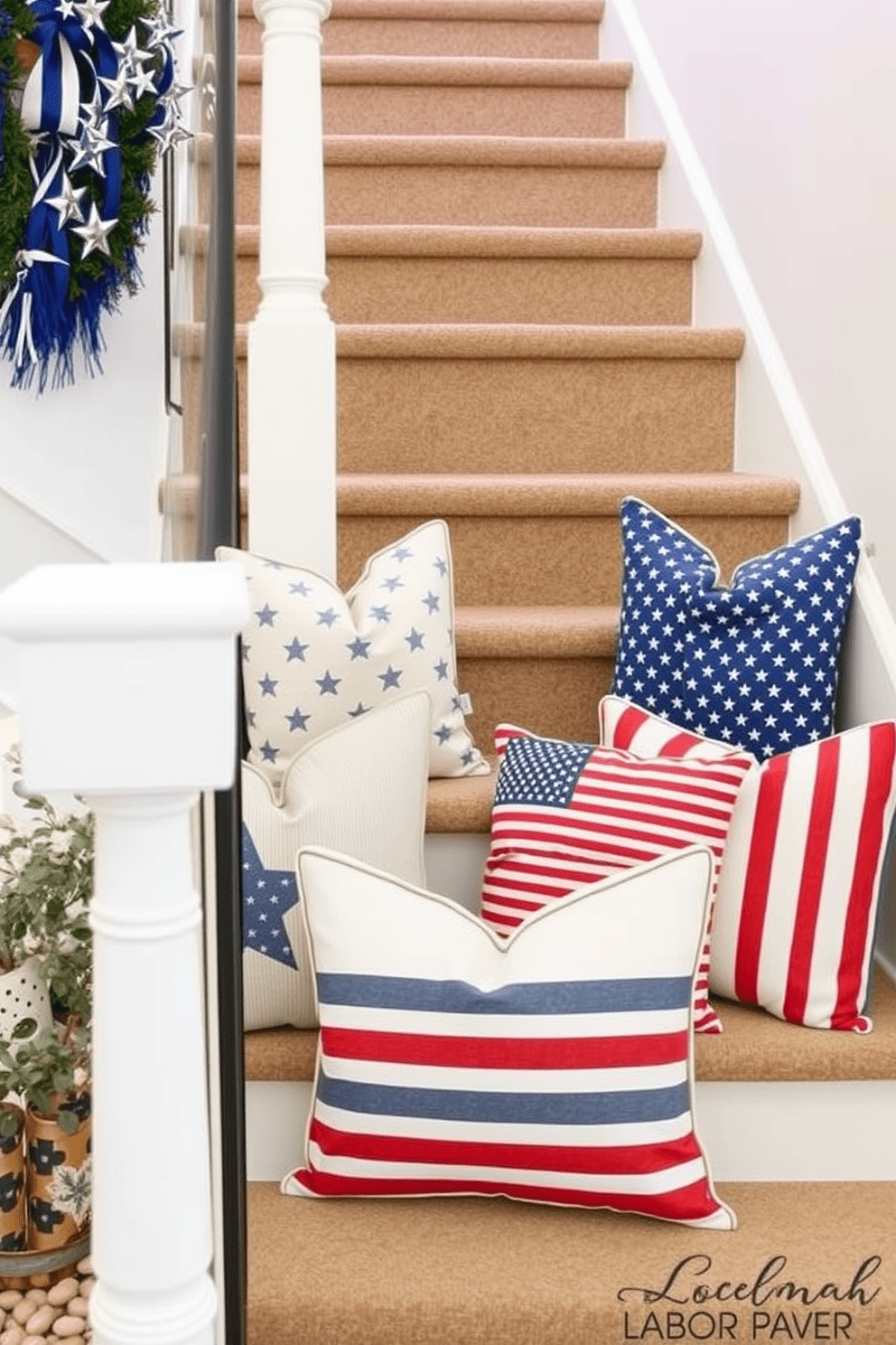 Labor Day Staircase Decorating Ideas 13