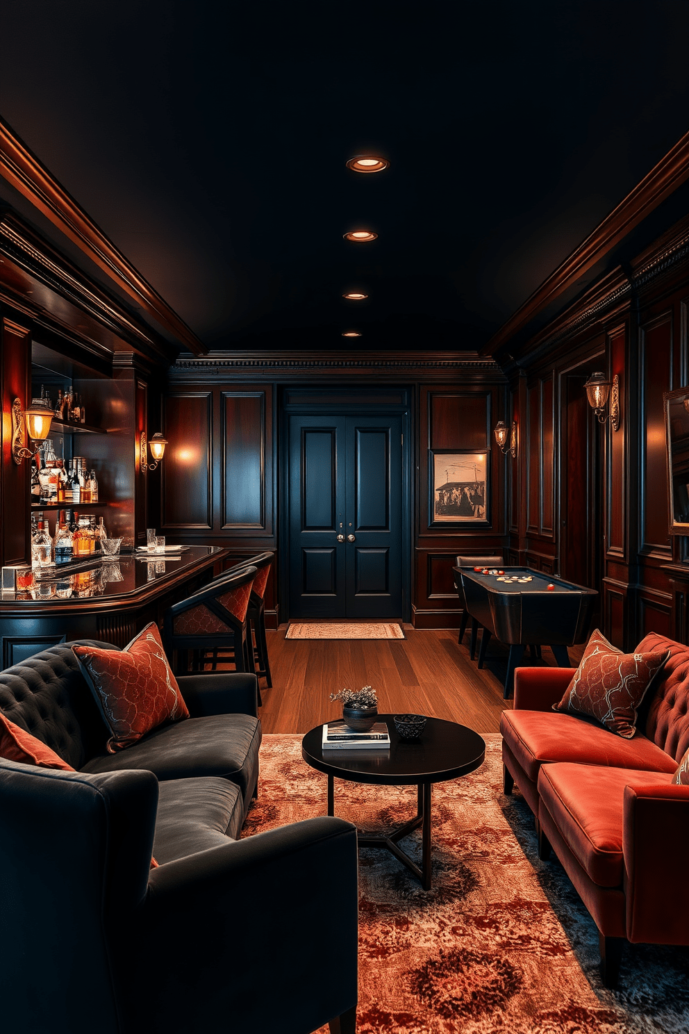 Long Basement Design Ideas 14