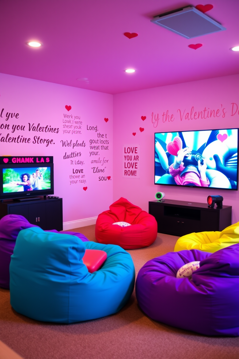 Game Room Valentines Day Decorating Ideas 15