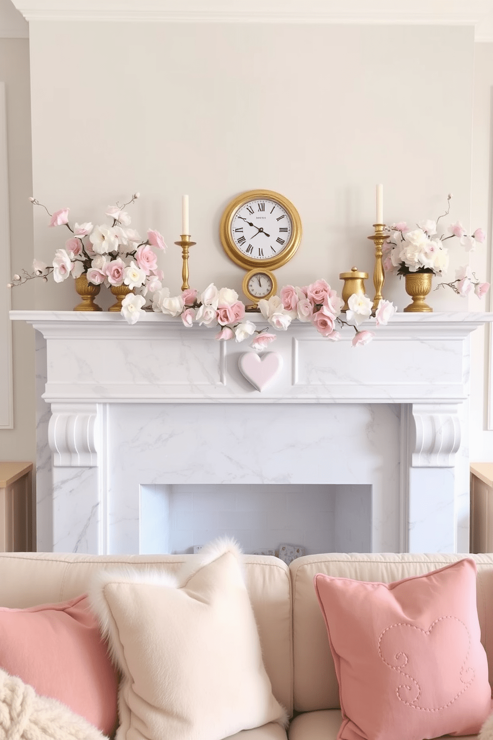 Fireplace Valentines Day Decorating Ideas 16