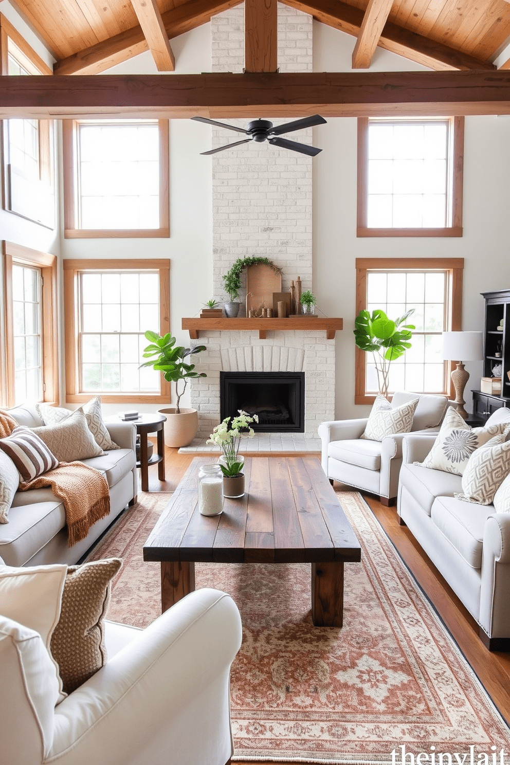 Farmhouse Living Room Design Ideas 17