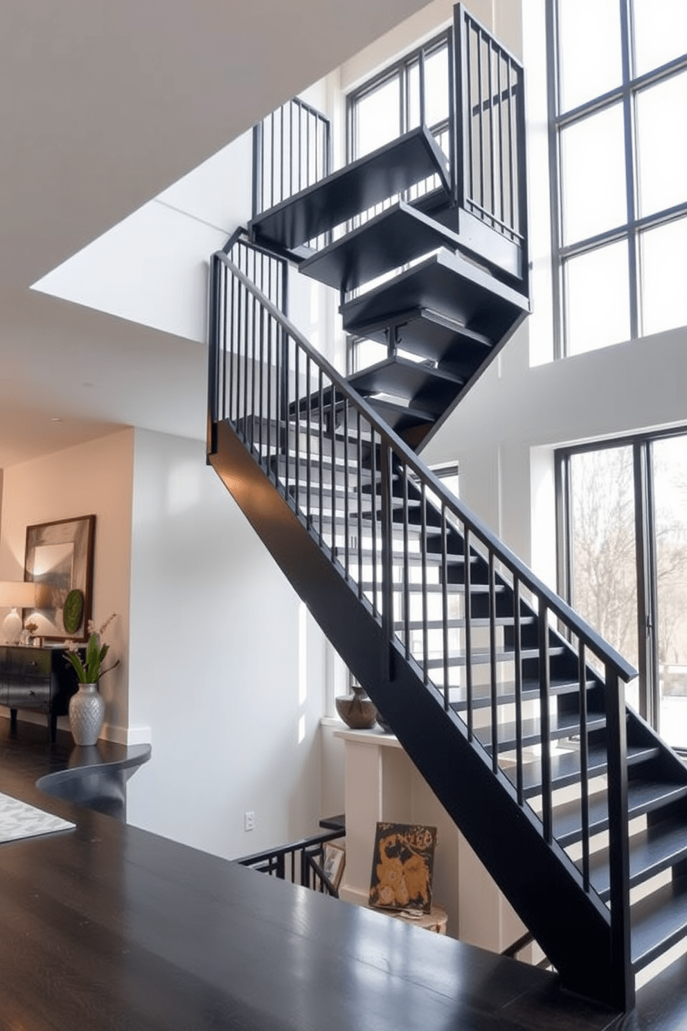 Black Staircase Design Ideas 18