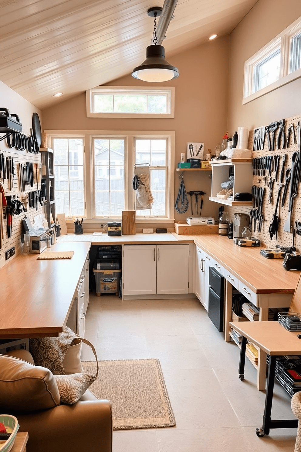 L Shaped Basement Design Ideas 18