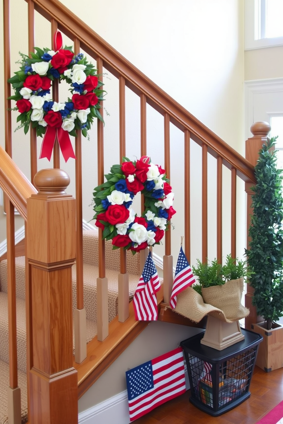Labor Day Staircase Decorating Ideas 2