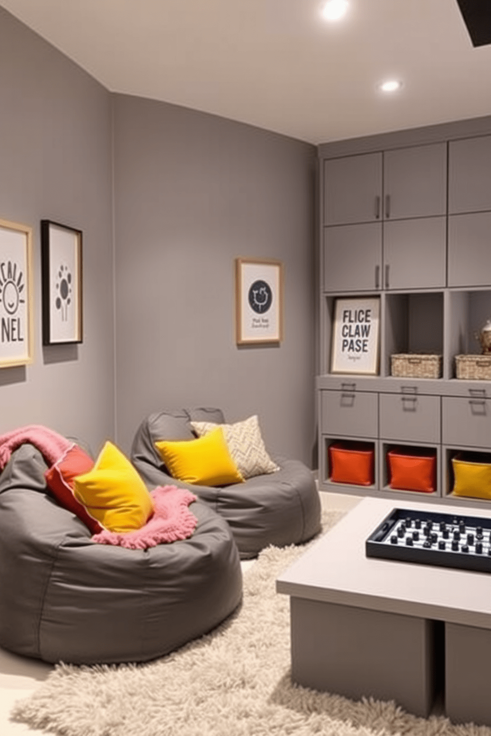 Gray Playroom Design Ideas 1