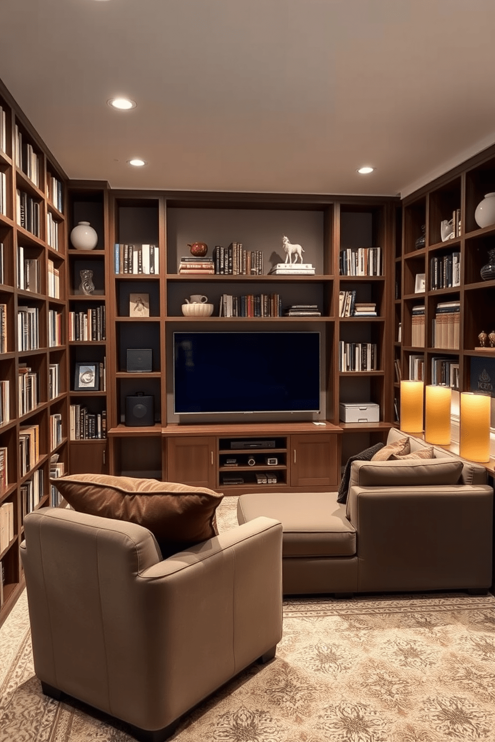 L Shaped Basement Design Ideas 1