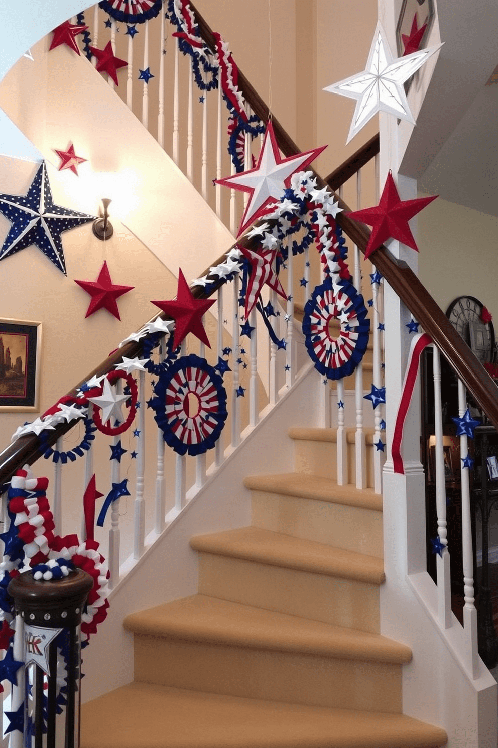 Labor Day Staircase Decorating Ideas 27