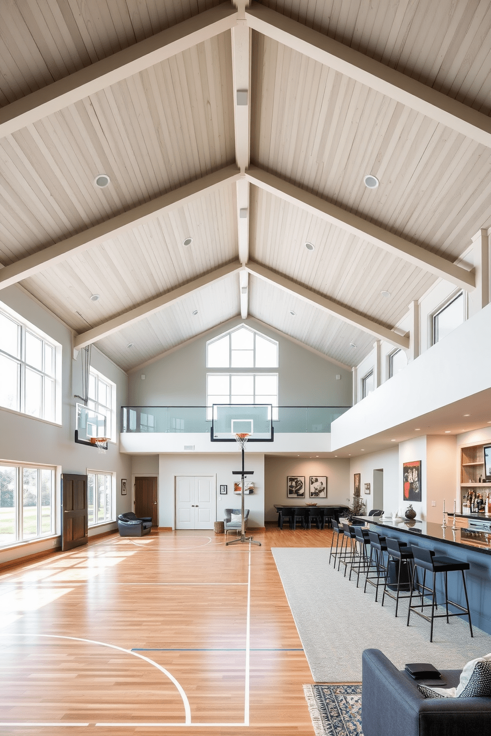 Long Basement Design Ideas 26