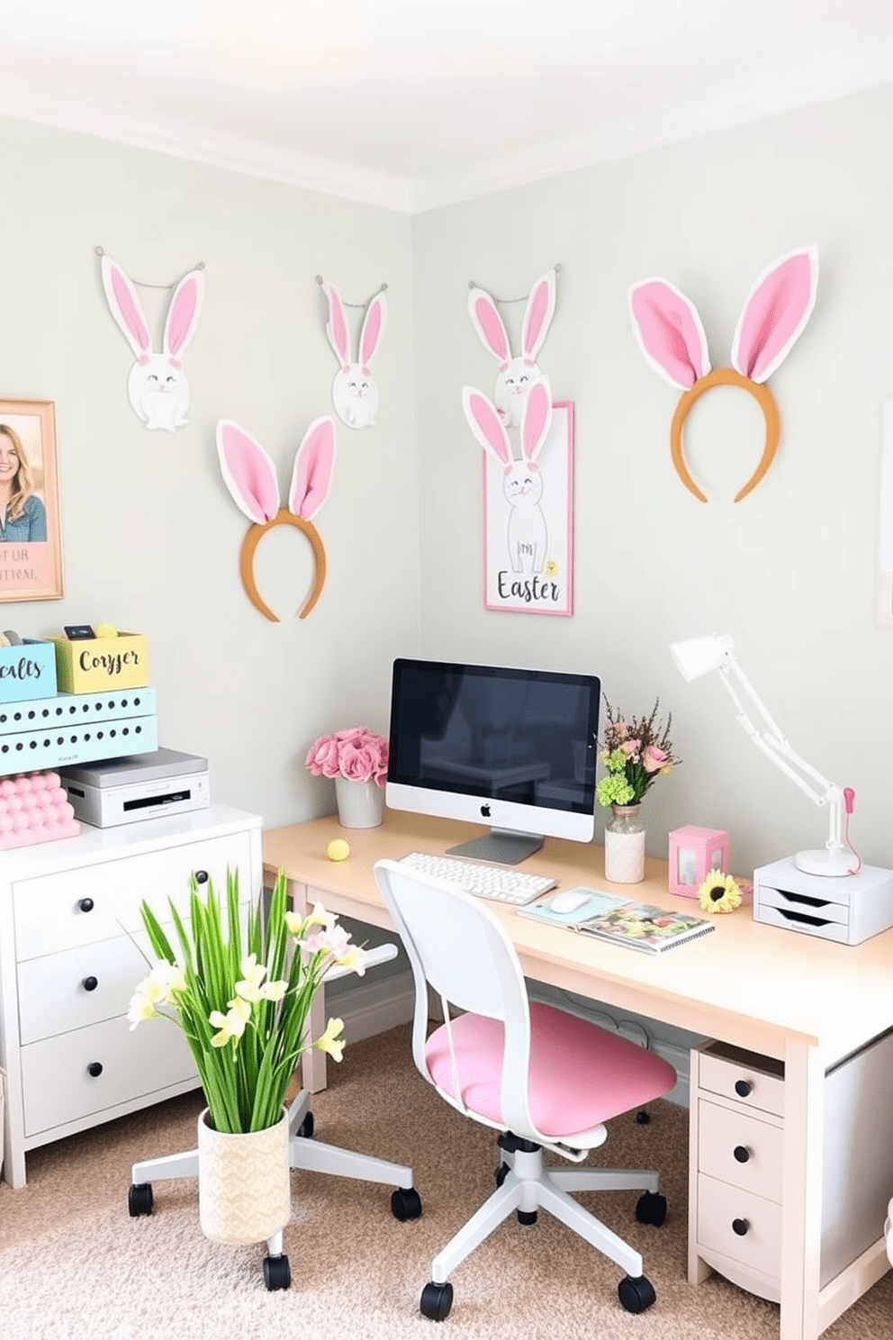 Home Office Easter Decorating Ideas 28