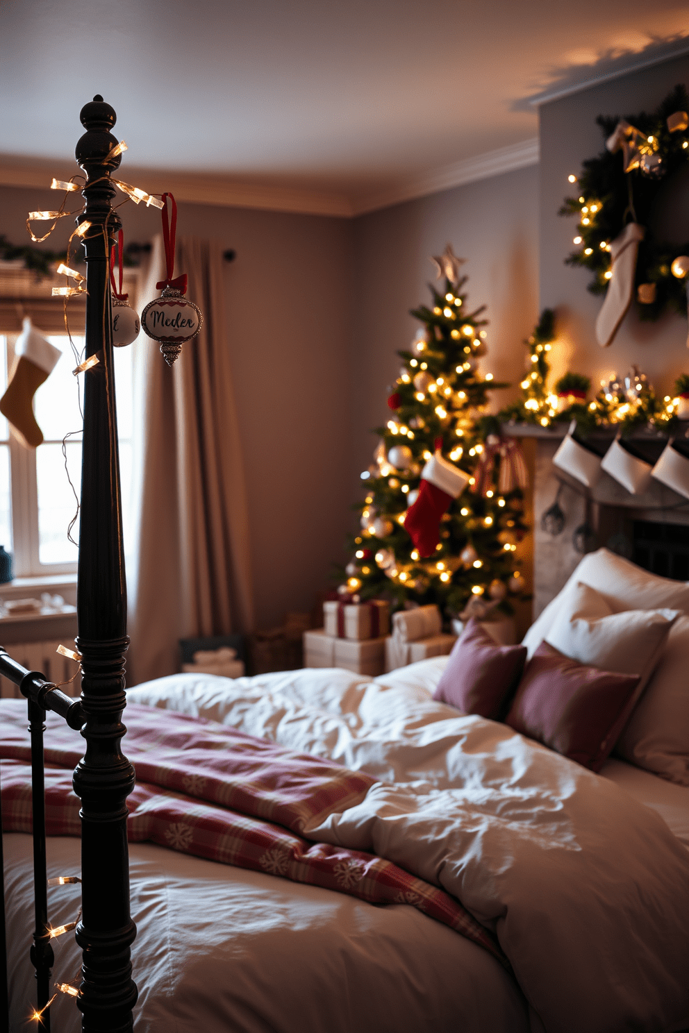 Bedroom Christmas Decorating Ideas 29