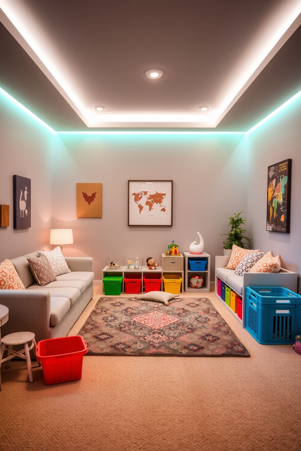 Gray Playroom Design Ideas 30