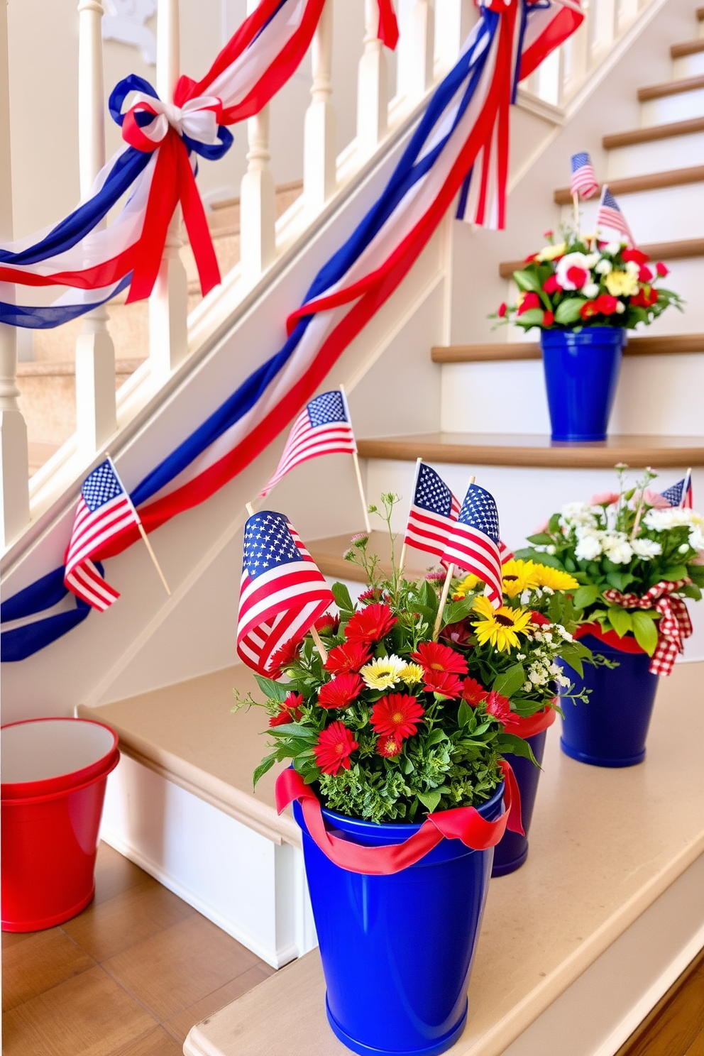Labor Day Staircase Decorating Ideas 3