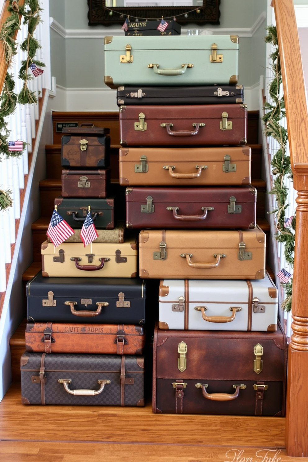 Labor Day Staircase Decorating Ideas 5