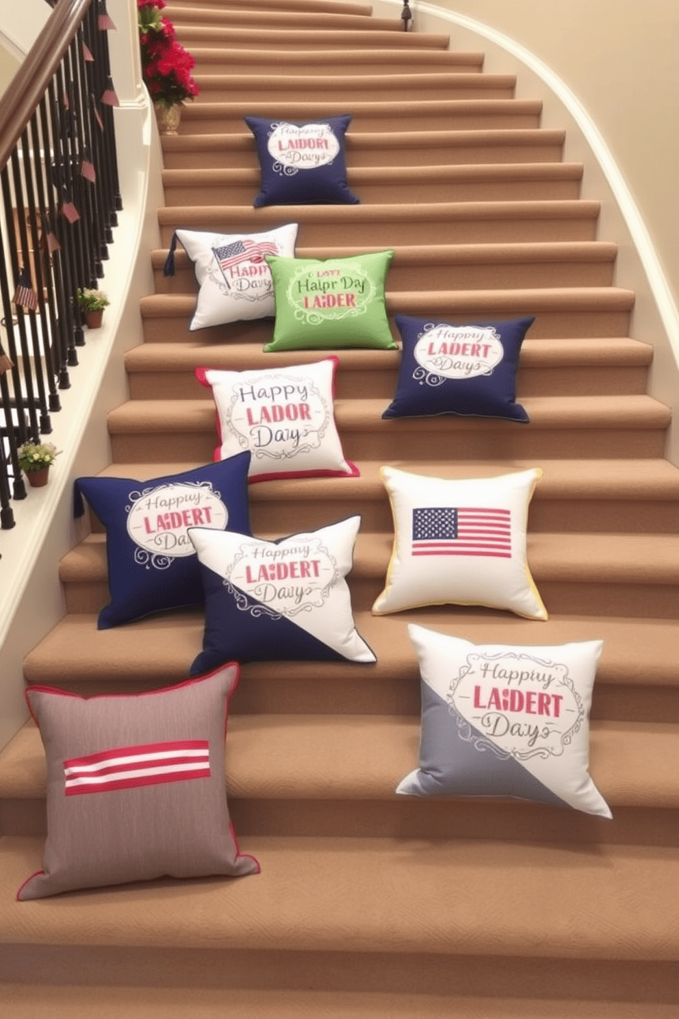 Labor Day Staircase Decorating Ideas 7
