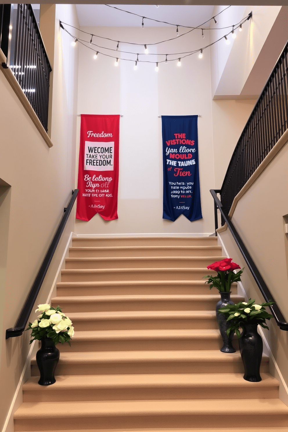 Labor Day Staircase Decorating Ideas 8