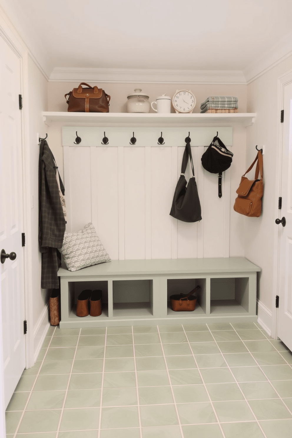 Green Mudroom Design Ideas 8