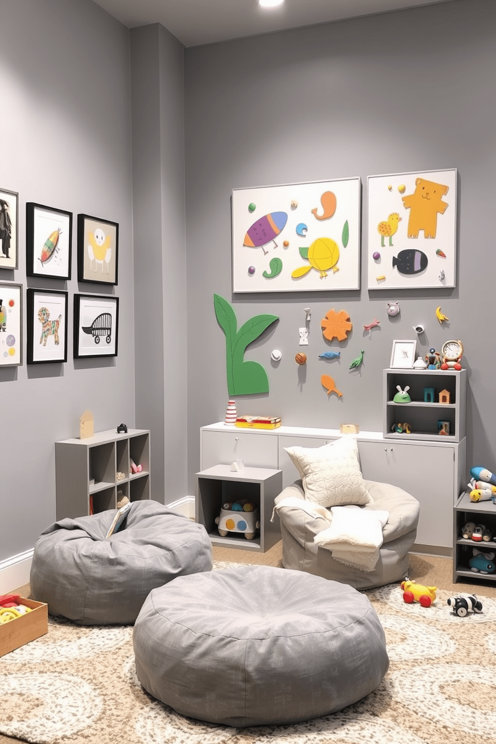 Gray Playroom Design Ideas 10