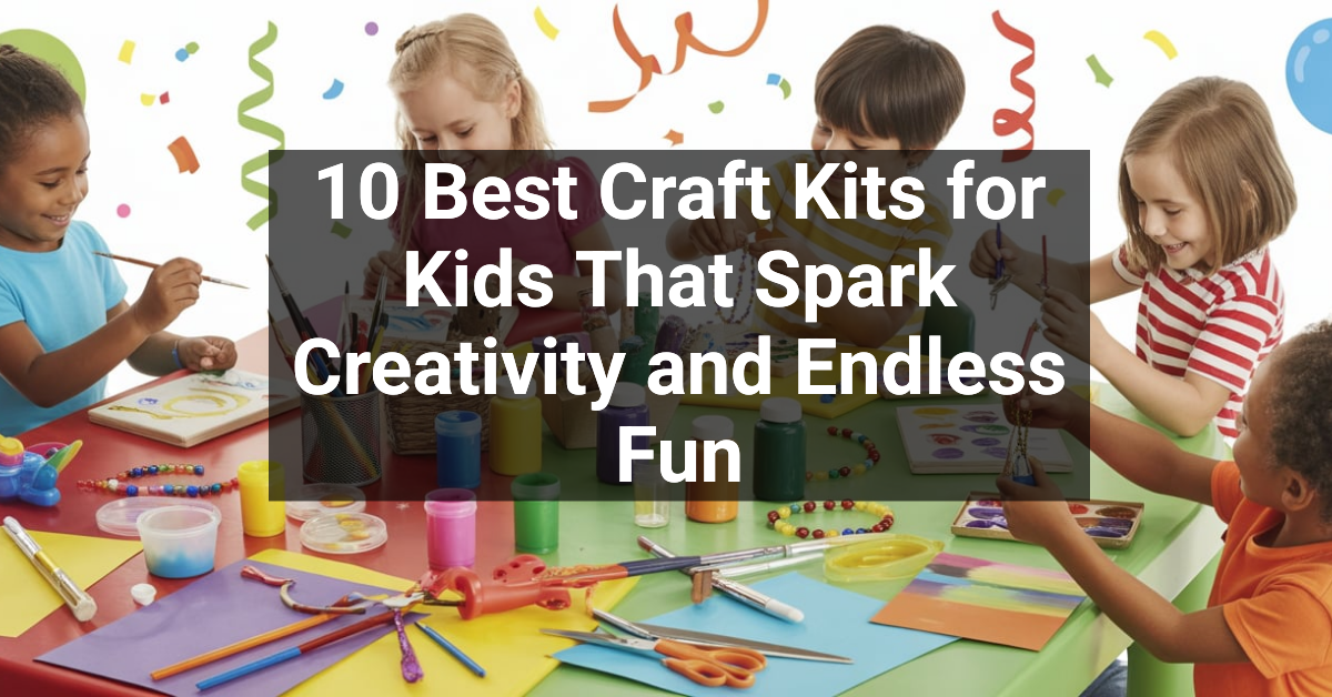 10 Best Craft Kits for Kids That Spark Creativity and Endless Fun