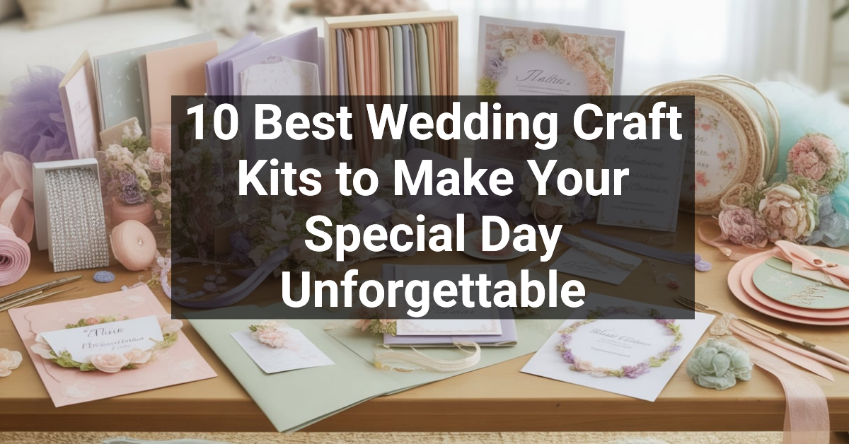 10 Best Wedding Craft Kits to Make Your Special Day Unforgettable
